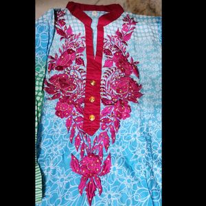 2 Shade Kurta With Thread Embroidery ✨️