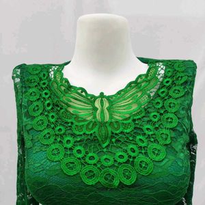 Korean Green Butterfly Patterned Top