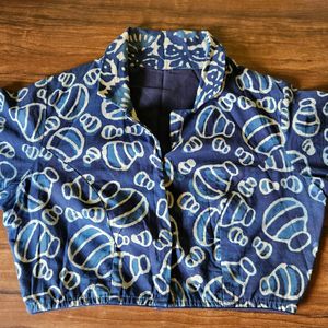 Cotton Blouse Blue