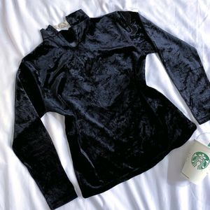 Pinterest Vintage Black Velvet Top