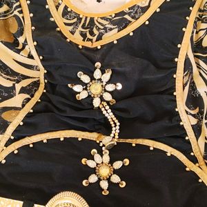 Black Gold Frock With Legging