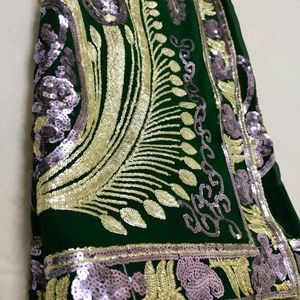 Dark Green Celebrity Look Saree