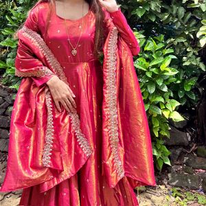 Banarasi Tissue Silk Gown