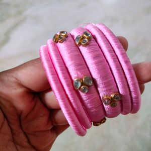 Pinky Thread Bangles