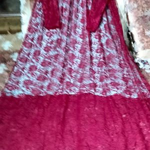 New Stayle Gown Dress With Kurti Ne