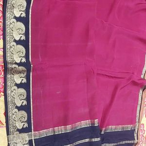 Good Condition Mysoore Silk Saree For Sale