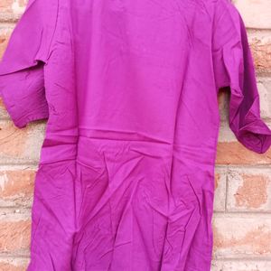 Long Magenta Pure Cotton Top