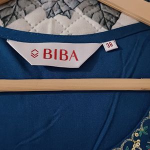 Biba A-line Kurti Set With Yoke Work