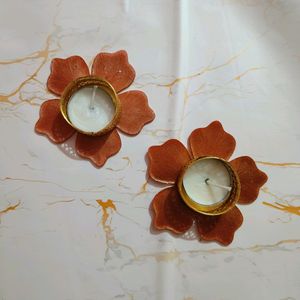 4 Flower Diya Decoration