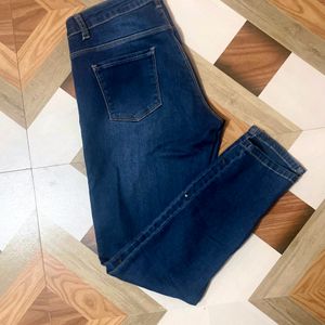 Dark Blue Denim Jeans For Womens