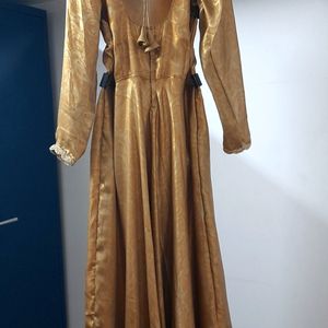 Golden Lace Anarkali Kurta