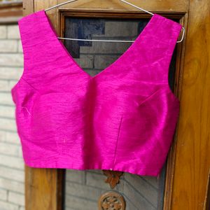 Pink Sleeveless Blouse