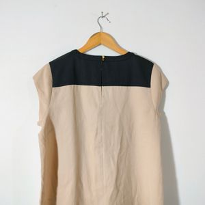 Tan& Black Casual Top (Women's)