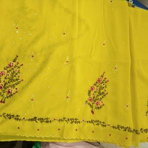 Resham Ki Kadhai Work Saree