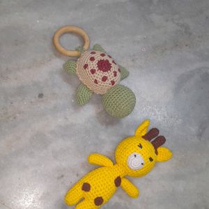 Kids Teether Toys With Little Sound In Tortoise