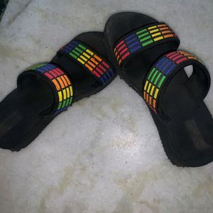 Multicolored Puffed Sandal