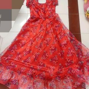 Red Floral Frock