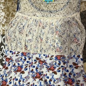 Cute White Floral Mini Dress