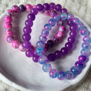 Purple Dramatic Family Stack Bracelet