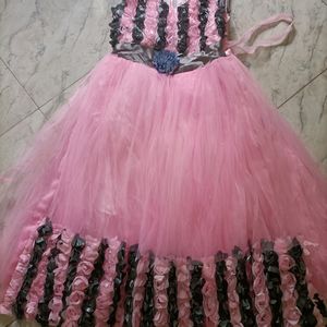 Kids Girls Frock Pink Age Upto 10 Yrs