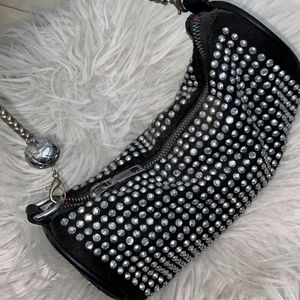 Black Rhinestone Dazzling Bag