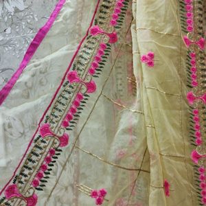 Organza Embroidered Very Beautiful Designer Duppata