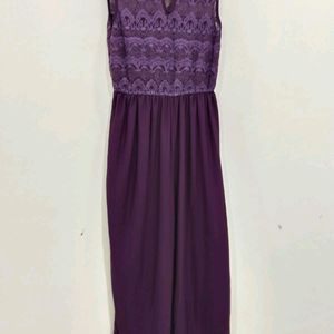 Purple Net Designer Jumpsuit For Women