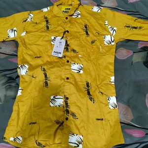 New Mustard Shirt  For Mens