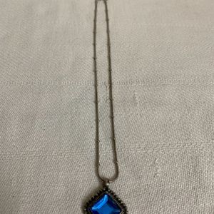 Blue Stone Pendant Necklace