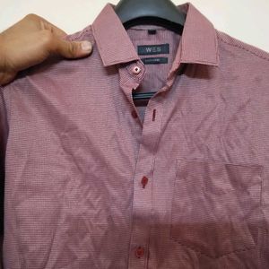 Westside red textured shirt