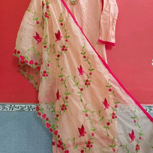 Churidar Suit With Designer Dupatta