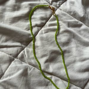 Green Crystal Pearl Necklace