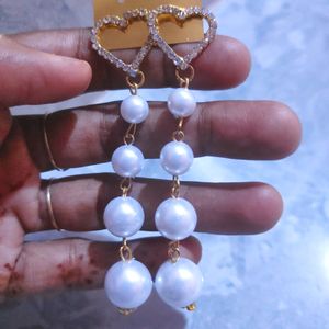 Long Stone And Moti Earing