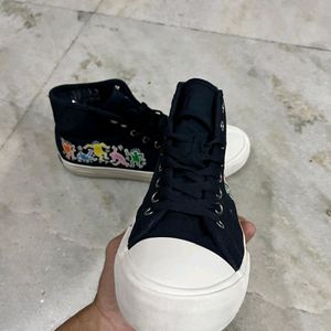 H&M KEITH HARING HIGH TOP SNEAKERS