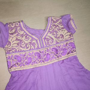 Gorgeous Lavender Cotton Anarkali 💜💜💜