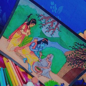 Lord Rama Lakshmana And Shabri Painting l Ram