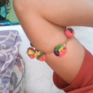 Pompom Bracelet /Anklet/Armlet