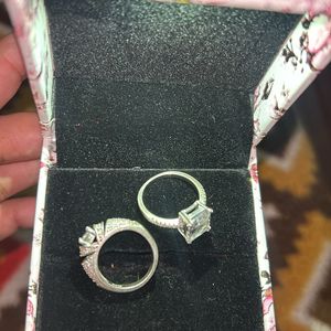 2 Original Italic Silver Rings