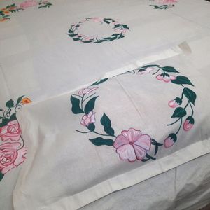 Hand Painted Bedsheet .