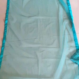 Sea green party wear gown with duppata