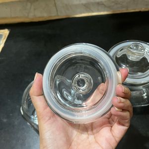 2 Air Tight Glass Jars