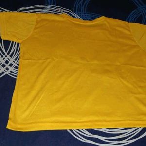 Yellow Pikachu Printed T Shirt