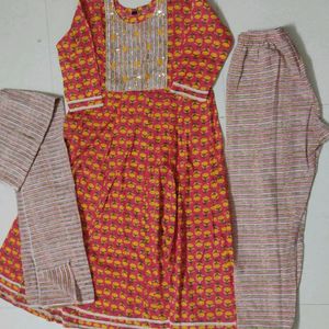 Anarkali Cotton Suit Set