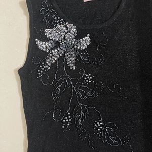 black glitter top