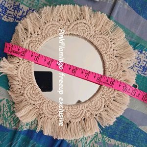 11 Inches Macrame Mirror