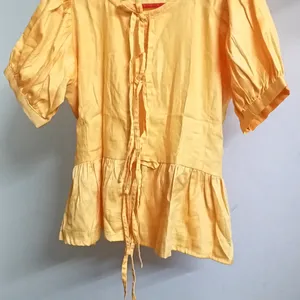 Mustard Yellow Tie Up Top