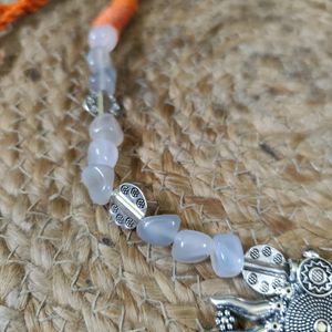 Silver Replica Natural Stone Choker