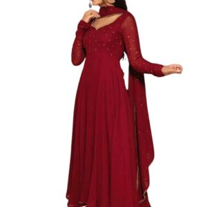 Heavy Flared Anarkali Maxi Dress