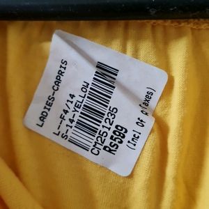 Yellow Ladies Capri