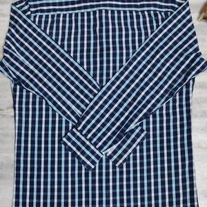 Navy Blue - Coloured Checked Shirt